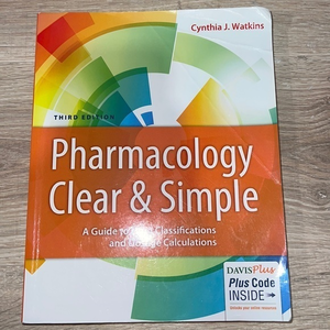 Pharmacology‎ Clear and Simple Third edition FA Davis